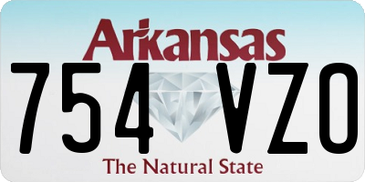 AR license plate 754VZO