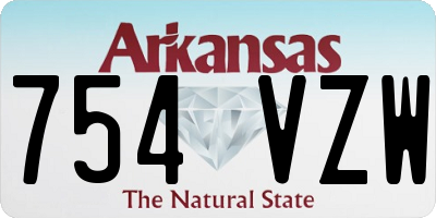AR license plate 754VZW