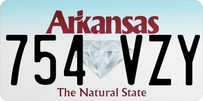 AR license plate 754VZY