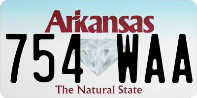 AR license plate 754WAA