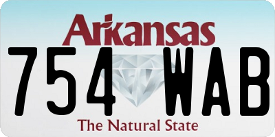 AR license plate 754WAB