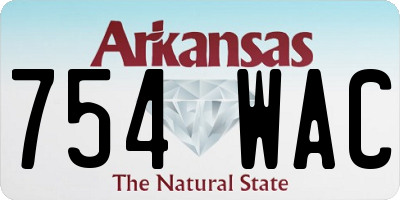 AR license plate 754WAC