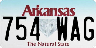 AR license plate 754WAG