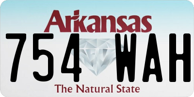 AR license plate 754WAH