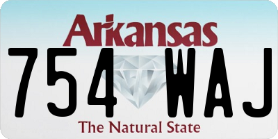 AR license plate 754WAJ