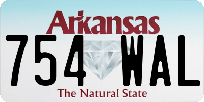 AR license plate 754WAL