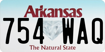 AR license plate 754WAQ
