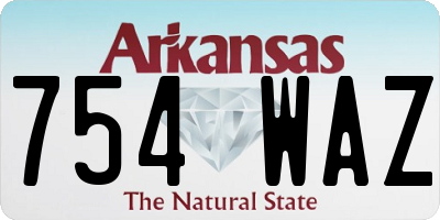 AR license plate 754WAZ