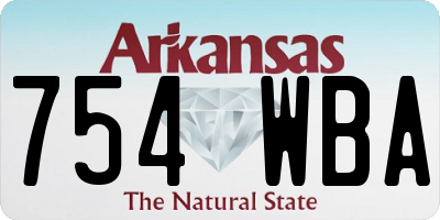 AR license plate 754WBA
