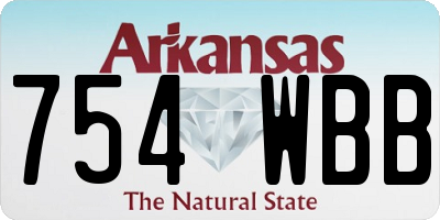 AR license plate 754WBB