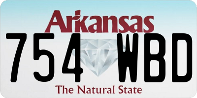 AR license plate 754WBD