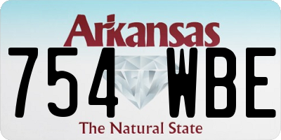 AR license plate 754WBE