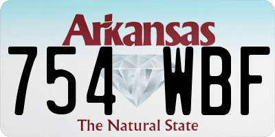 AR license plate 754WBF