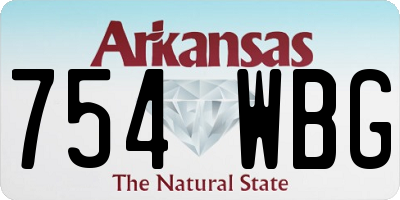 AR license plate 754WBG