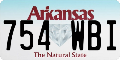 AR license plate 754WBI