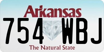AR license plate 754WBJ