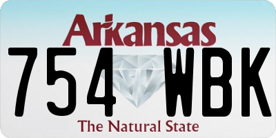AR license plate 754WBK