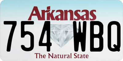 AR license plate 754WBQ