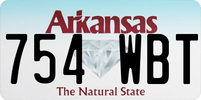 AR license plate 754WBT