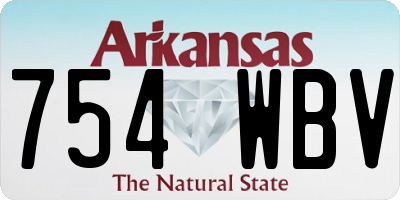 AR license plate 754WBV