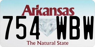 AR license plate 754WBW