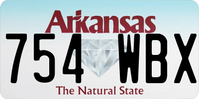 AR license plate 754WBX