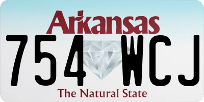 AR license plate 754WCJ