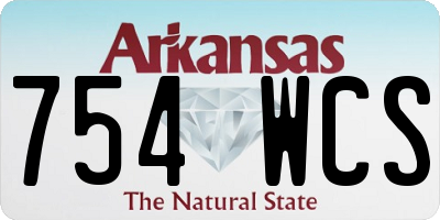 AR license plate 754WCS