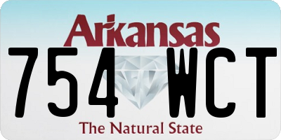 AR license plate 754WCT