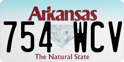 AR license plate 754WCV