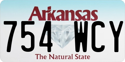 AR license plate 754WCY