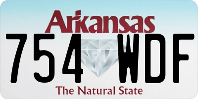 AR license plate 754WDF