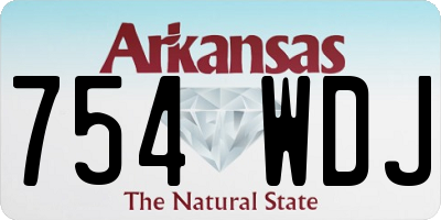 AR license plate 754WDJ