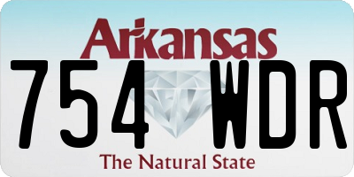 AR license plate 754WDR
