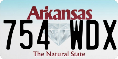 AR license plate 754WDX