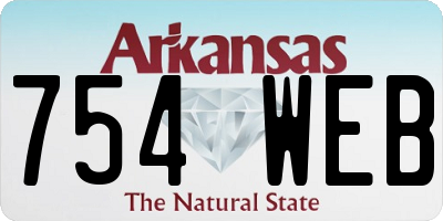 AR license plate 754WEB