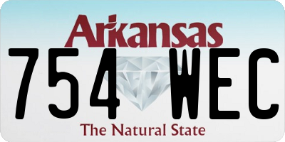 AR license plate 754WEC