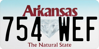 AR license plate 754WEF