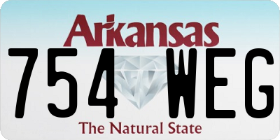 AR license plate 754WEG