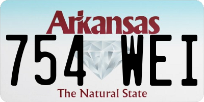 AR license plate 754WEI