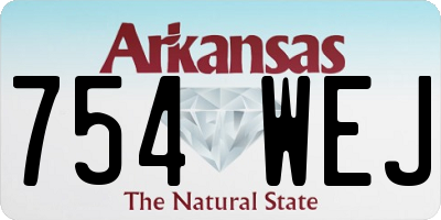 AR license plate 754WEJ