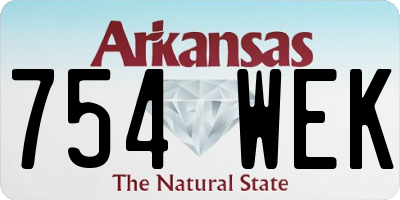 AR license plate 754WEK