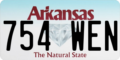 AR license plate 754WEN