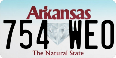 AR license plate 754WEO