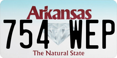 AR license plate 754WEP