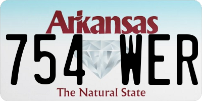 AR license plate 754WER