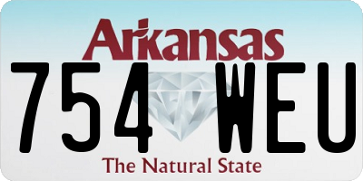 AR license plate 754WEU