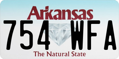 AR license plate 754WFA