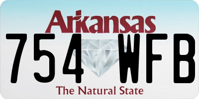 AR license plate 754WFB