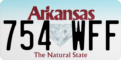 AR license plate 754WFF